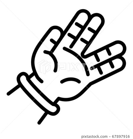 Hiphop hand sign icon, outline style Hiphop hand sign icon, outline style 67897916