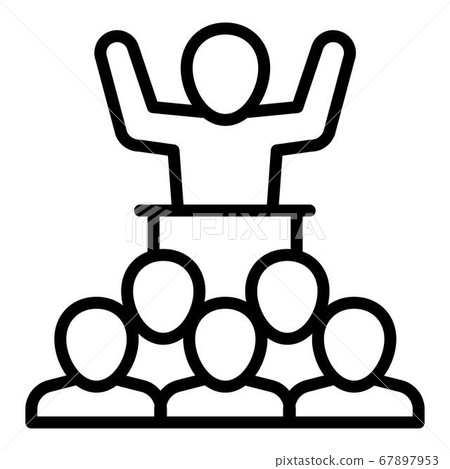 Teamwork speaker icon, outline style Teamwork speaker icon, outline style 67897953