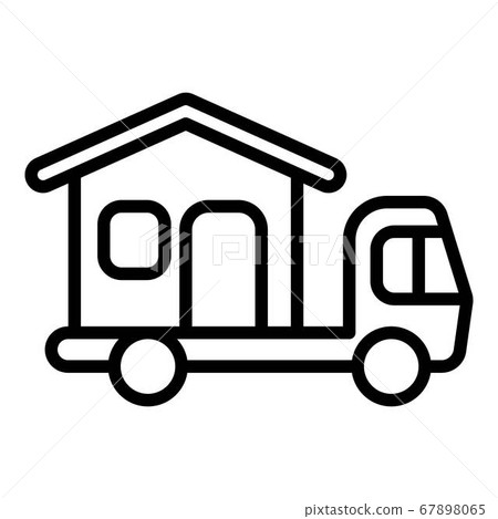 Camping house truck icon, outline style 67898065
