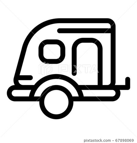 Caravan trailer icon, outline style 67898069