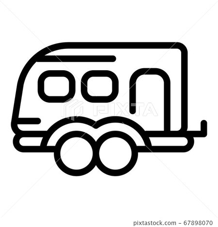 Camp trailer icon, outline style 67898070