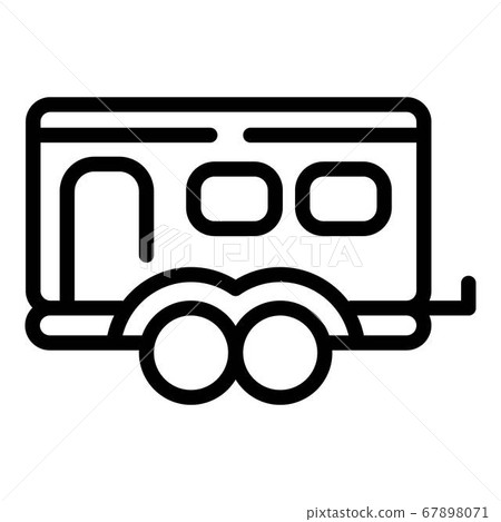 Rv trailer icon, outline style 67898071