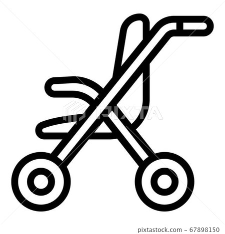 Kid pram icon, outline style Kid pram icon, outline style 67898150