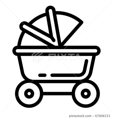 Maternity pram icon, outline style Maternity pram icon, outline style 67898151