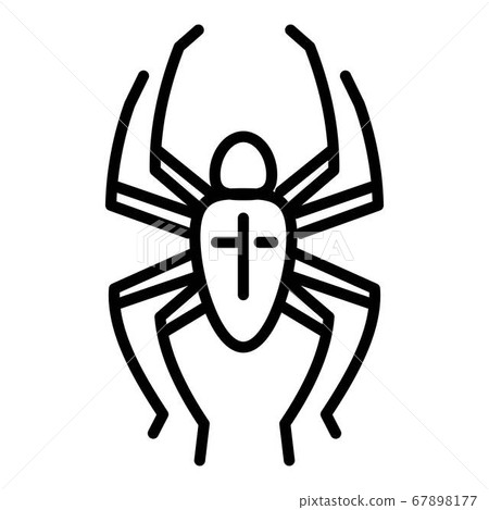 Cross spider icon, outline style Cross spider icon, outline style 67898177