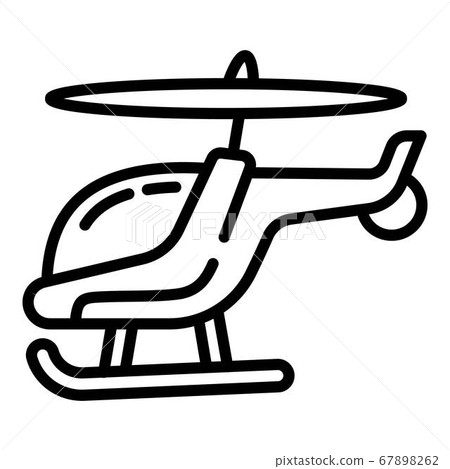 Modern helicopter icon, outline style 67898262