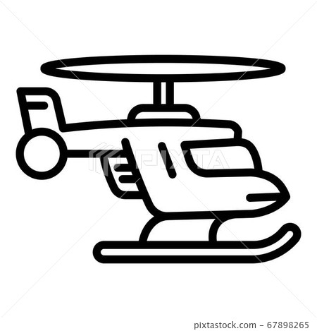 Rescue helicopter icon, outline style Rescue helicopter icon, outline style 67898265