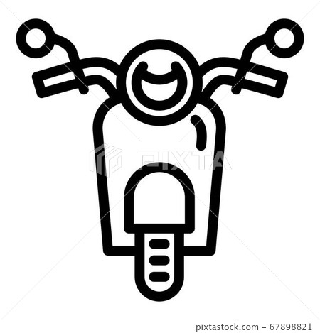 Front view scooter icon, outline style Front view scooter icon, outline style 67898821