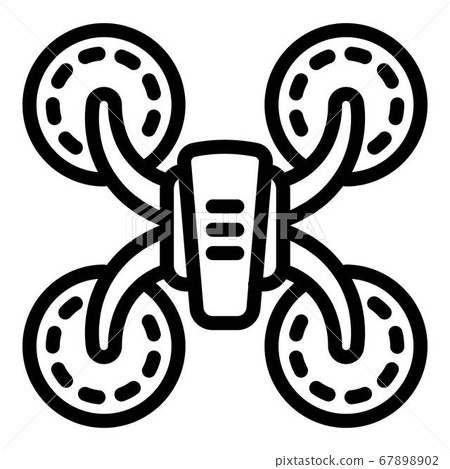 Aerial drone icon, outline style Aerial drone icon, outline style 67898902