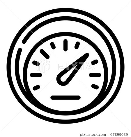 Miles speedometer icon, outline style 67899089