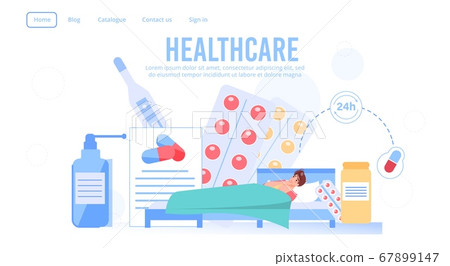 Round-the-clock healthcare service landing page 67899147