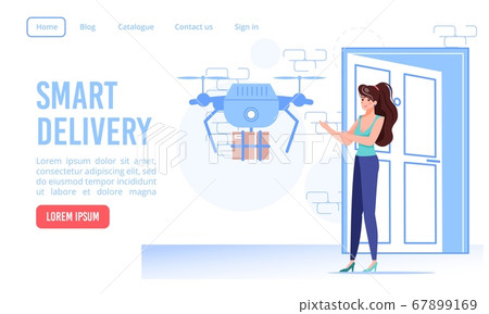 Smart drone autonomous delivery service webpage Smart drone autonomous delivery service webpage 67899169