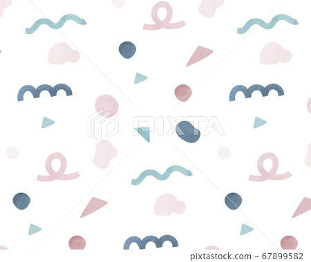 各種圖形的手繪圖案 時尚 北歐風格 可愛 圖案 背景 插圖素材 6795 圖庫