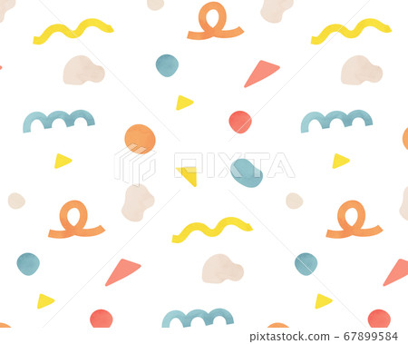 Hand-drawn pattern of various figures / Fashionable / Scandinavian style / Cute / Pattern / Background 67899584