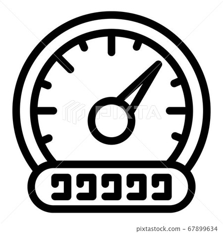 Car tachometer icon, outline style 67899634