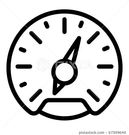 Arrow speedometer icon, outline style 67899648
