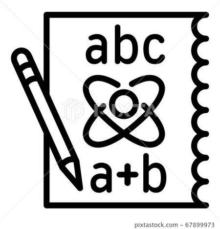 Physics formula icon, outline style Physics formula icon, outline style 67899973