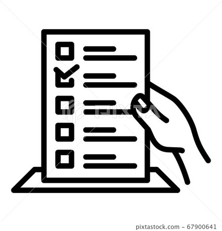 Ballot box icon, outline style Ballot box icon, outline style 67900641
