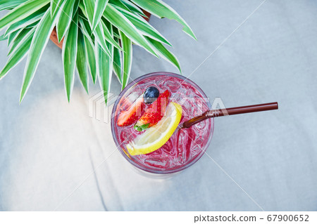 top view of mix fruit italian soda drink, soft drink, mocktail top view of mix fruit italian soda drink, soft drink, mocktail 67900652