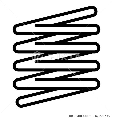 Motor coil spring icon, outline style 67900659