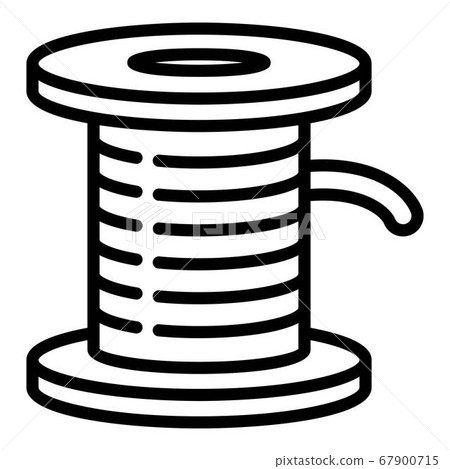 Wood coil icon, outline style Wood coil icon, outline style 67900715