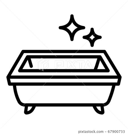Clean bathtub on, outline style - Stock Illustration [67900733] - PIXTA