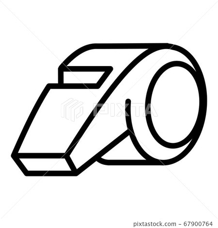 Coach whistle icon, outline style 67900764