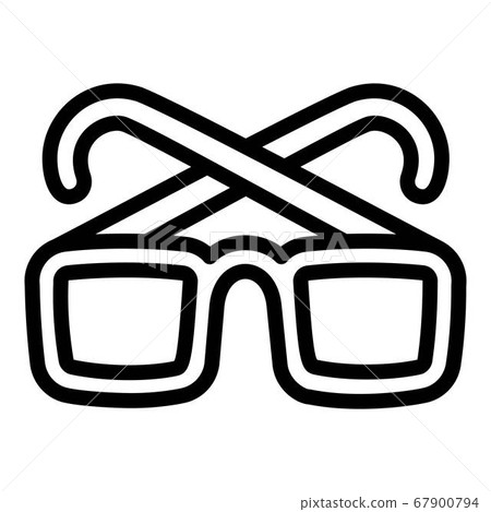 Old eyeglasses icon, outline style 67900794