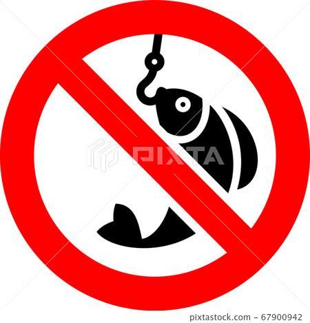 No fishing forbidden sign 67900942
