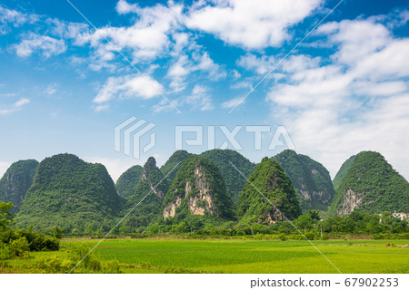 Karst Mountain landscape in rural Guilin, Guangxi, 67902253