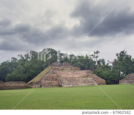 Altun Ha Mayan Ruins in the tropical jungle of Altun Ha Mayan Ruins in the tropical jungle of 67902582
