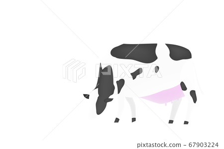 牛吃草的插圖透明背景 67903224