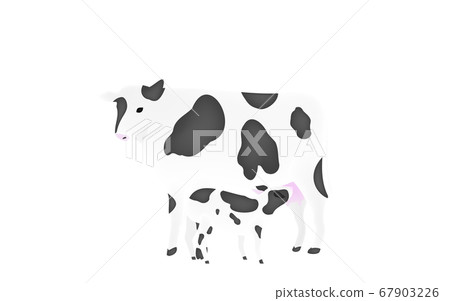 Illustration of a calf sucking milk from a mother Transparent background 67903226