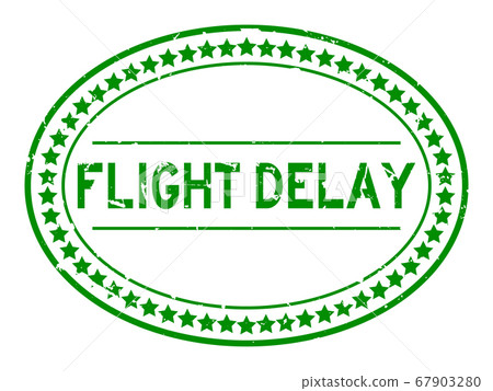 Grunge green flight delay word oval rubber seal stamp on white background Grunge green flight delay word oval rubber seal stamp on white background 67903280