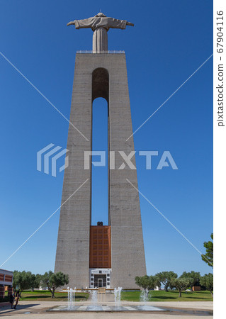 A giant statue of Christ in Lisbon. A modern 67904116