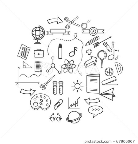Back to school element  icon vector 67906007