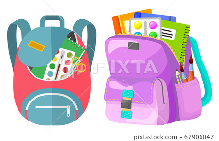 Colored School Backpack Back to School 67906047
