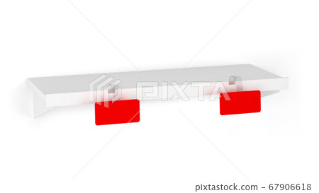 Blank Wobbler Tag On A Market Shelf Mockup Stock Illustration 67906618 Pixta