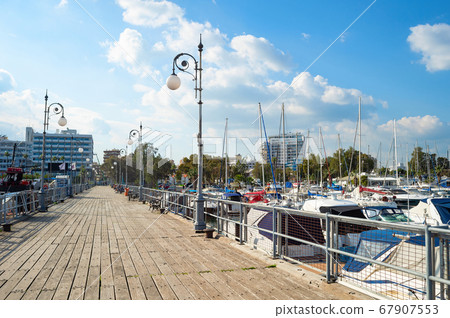 Wooden pier yachts hotels Cyprus Wooden pier yachts hotels Cyprus 67907553