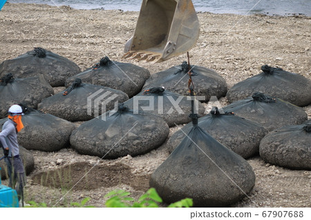 River construction in Asakawa River construction in Asakawa 67907688