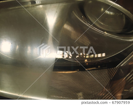 Headlights restoration polishing process - before and after difference Headlights restoration polishing process - before and after difference 67907959