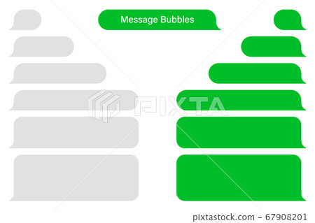 Blank vector message bubbles. Chat or messenger speech bubble. SMS text frame. Short message sending 67908201