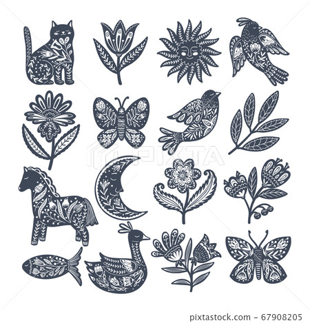 Scandi Animals collection - Stock Illustration [67908205] - PIXTA