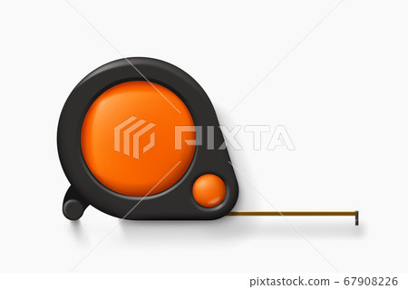 tape measure realistic on white with shadow tape measure realistic on white with shadow 67908226
