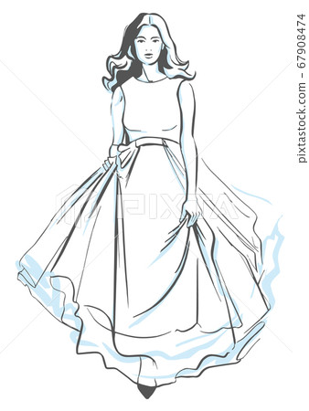 Fashion model. Beautiful bride in a wedding dress Fashion model. Beautiful bride in a wedding dress 67908474