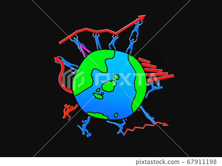 Illustration of abstract earth in the concept of global communication 67911198