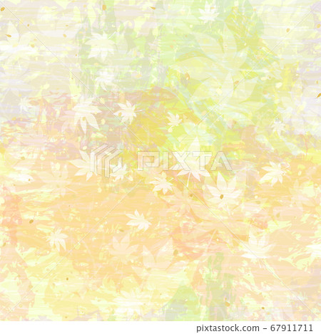 秋天的楓葉和黃色漸變日本紙風格背景 秋天的楓葉和黃色漸變日本紙風格背景 67911711