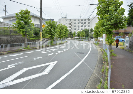 Rainy residential area Rainy residential area 67912885