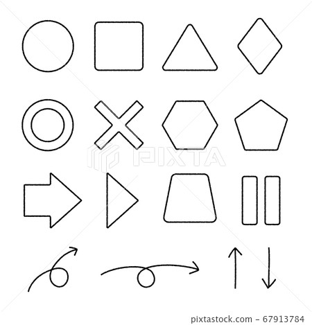 Geometric pattern illustration icon set (line drawing) 67913784