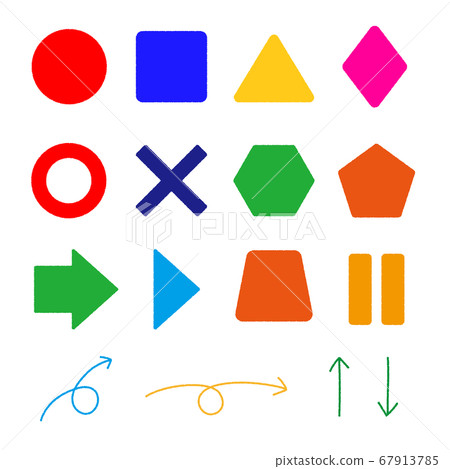 Geometric pattern illustration icon set (color) 67913785